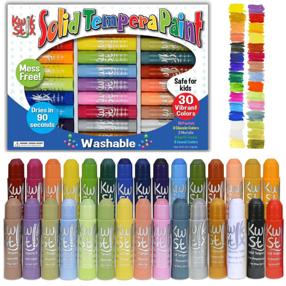 Kwik Stix Paint Sticks, Set of 30 Colors - Tools 4 Teaching