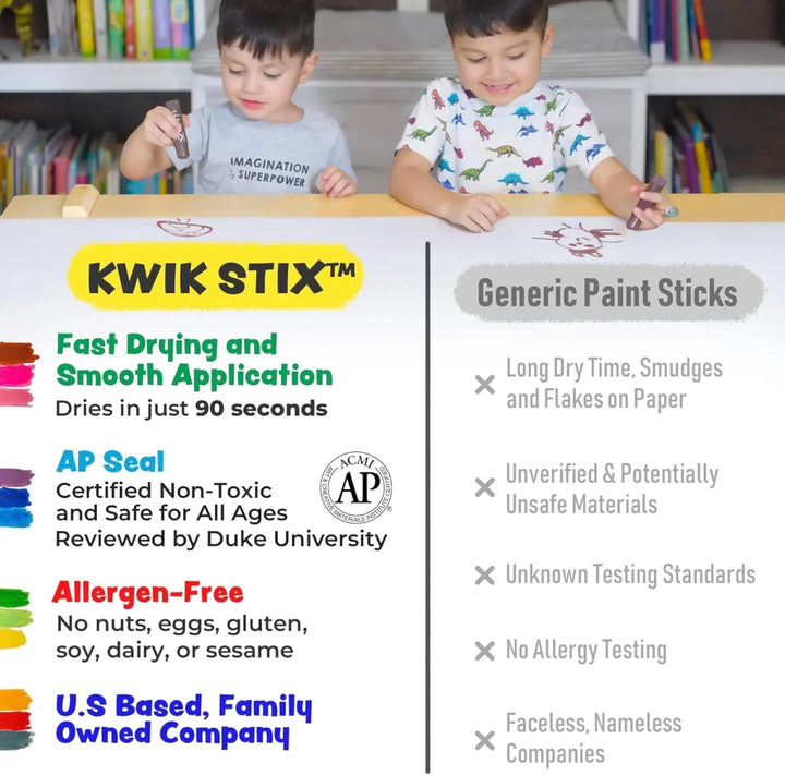 Kwik Stix Paint Sticks, Set of 30 Colors - Tools 4 Teaching