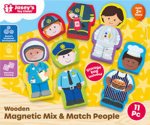 Wooden Magnetic Mix & Match People - Tools 4 Teaching
