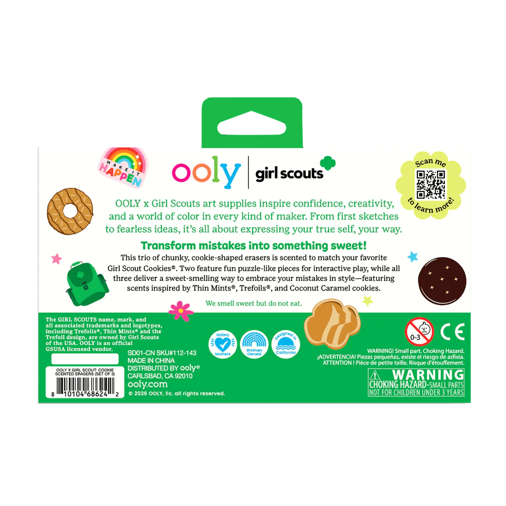 Girl Scouts Cookie Scented Erasers - Set of 3 - Tools 4 Teaching