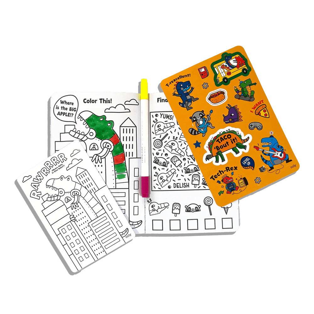 Let's Go! Activity & Coloring Kit - Robo Dinos - Tools 4 Teaching