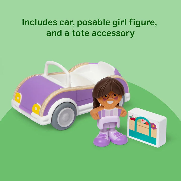 Cheery Lane Car and Play Figure Purple