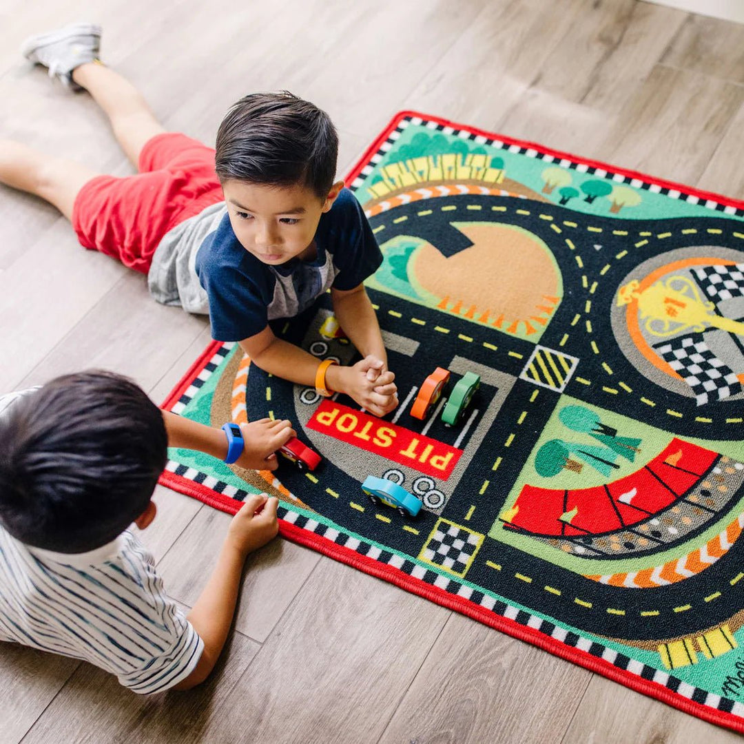 Round the Speedway Race Track Rug &amp; Car Set - Tools 4 Teaching