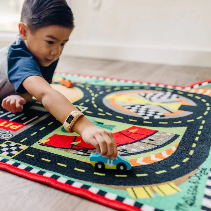 Round the Speedway Race Track Rug &amp; Car Set - Tools 4 Teaching