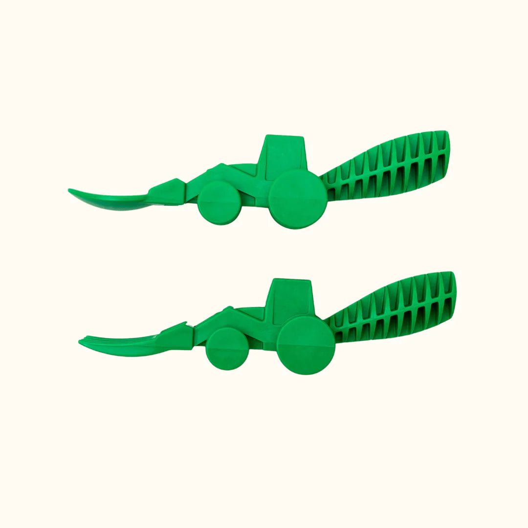 Set of 2 Green Tractor Utensils-Baby &amp; Toddler-Tools 4 Teaching-Classroom Decor and More