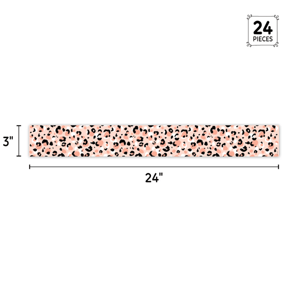 *Jungle Friends Blush Leopard EZ Border-Borders-Tools 4 Teaching-Classroom Decor and More