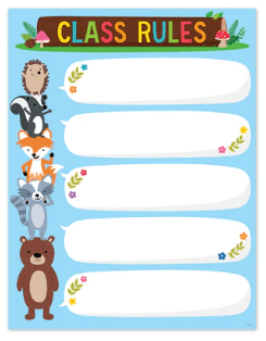 Woodland Friends Class Rules Chart - Tools 4 Teaching
