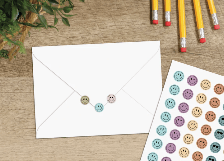 Calming Colors Smiley Faces Mini Stickers Value Pak - Tools 4 Teaching