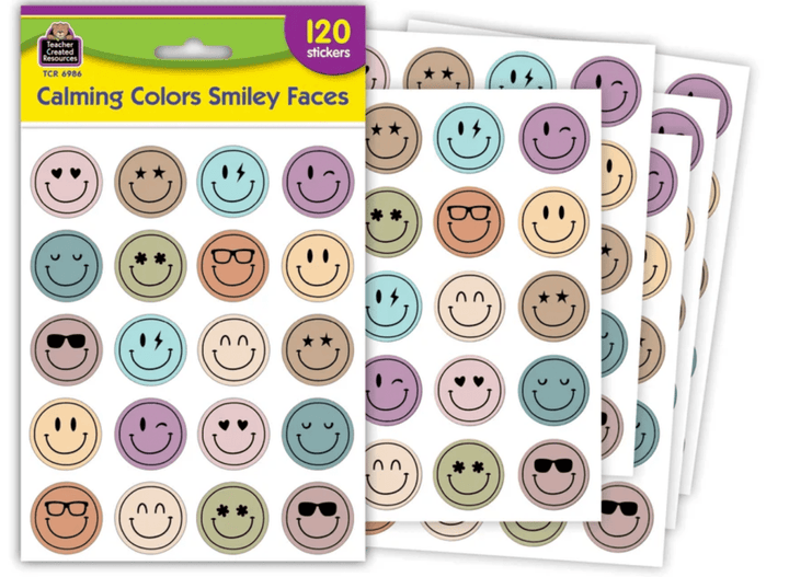 Calming Colors Smiley Faces Stickers - Tools 4 Teaching