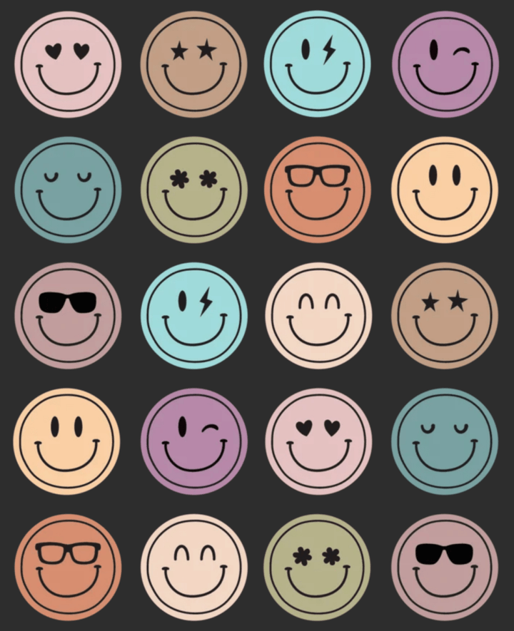 Calming Colors Smiley Faces Stickers - Tools 4 Teaching
