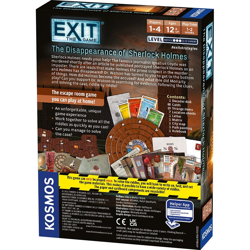 EXIT: The Game - The Disappearance of Sherlock Holmes - Tools 4 Teaching