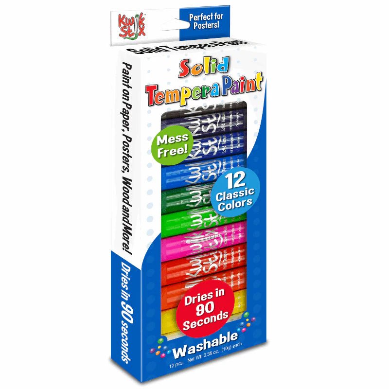 Kwik Stix Paint Sticks, Set of 12 Classic Colors - Tools 4 Teaching