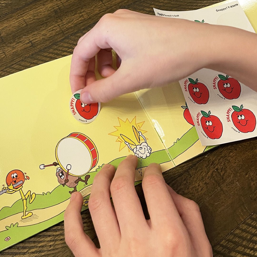 Snappy!, Apple scent Retro Scratch 'n Sniff Stinky Stickers®-Stickers-Tools 4 Teaching-Classroom Decor and More