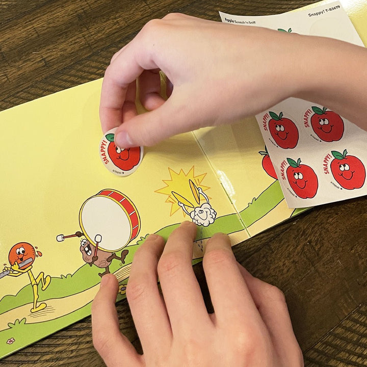 Snappy!, Apple scent Retro Scratch 'n Sniff Stinky Stickers®-Stickers-Tools 4 Teaching-Classroom Decor and More