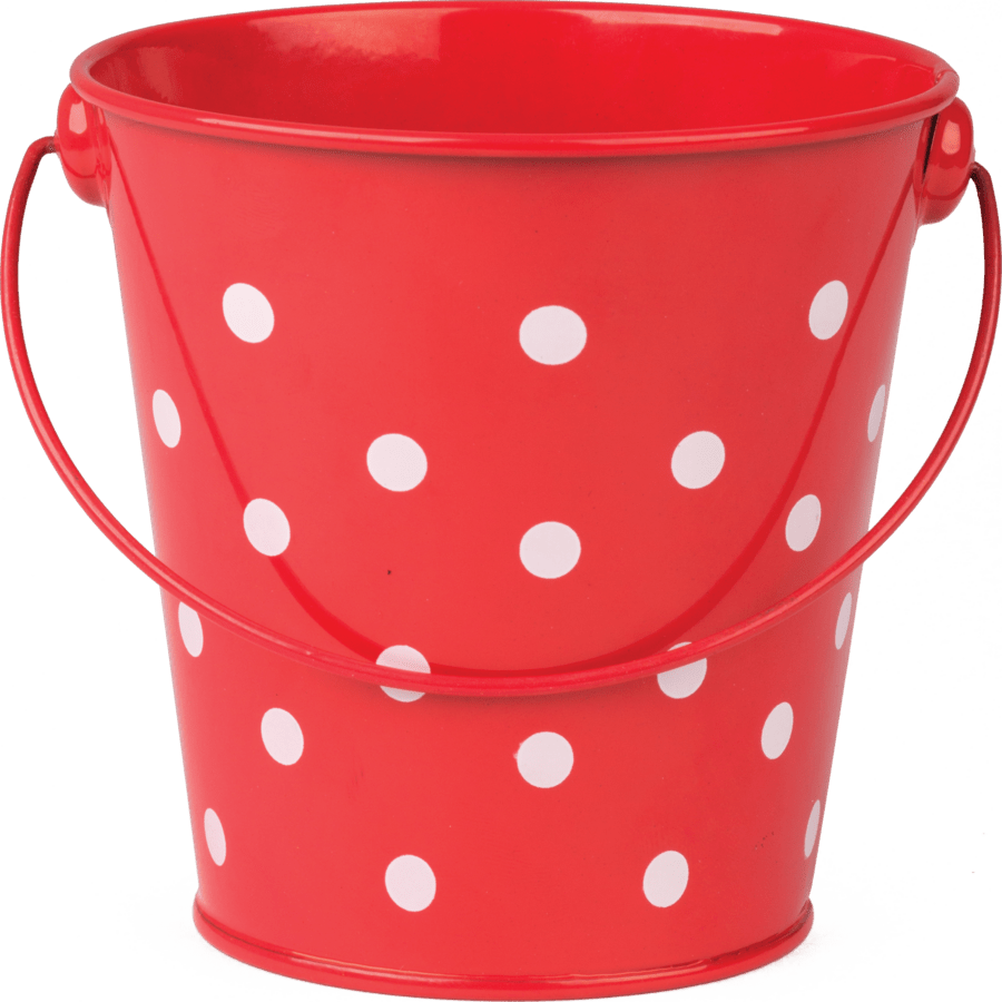 Bucket: Red Polka Dots-Organization-Tools 4 Teaching-Classroom Decor and More