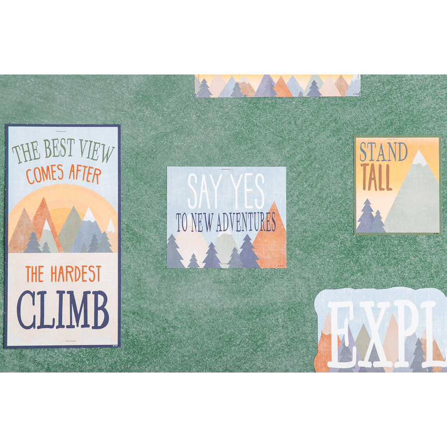 Moving Mountains Let the Adventure Begin Mini Bulletin Board-Mini Bulletin Boards-Tools 4 Teaching-Classroom Decor and More