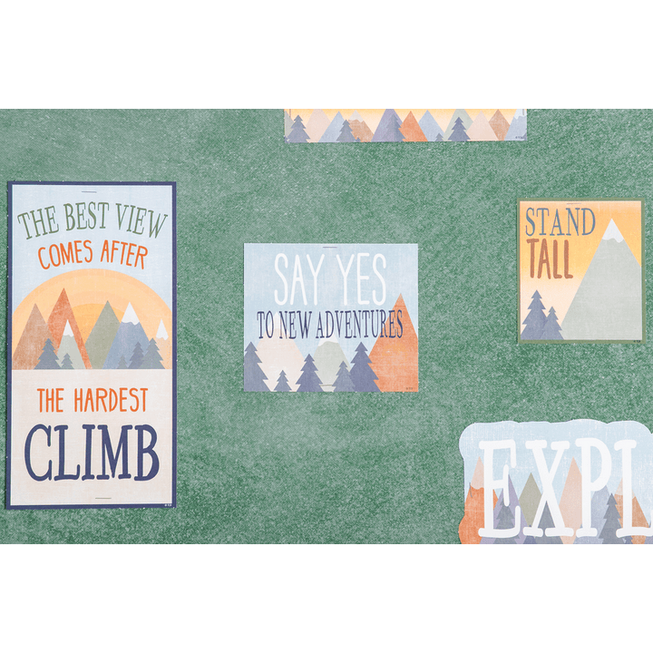 Moving Mountains Let the Adventure Begin Mini Bulletin Board-Mini Bulletin Boards-Tools 4 Teaching-Classroom Decor and More