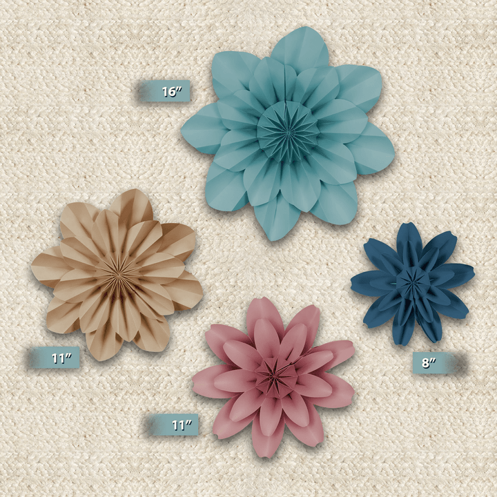 Calming Colors Paper Flowers-Decor-Tools 4 Teaching-Classroom Decor and More