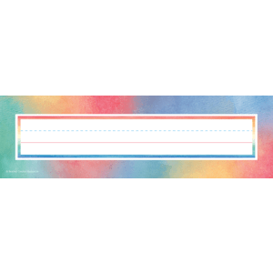 Watercolor Flat Name Plates-Nameplates & Name Tags-Tools 4 Teaching-Classroom Decor and More