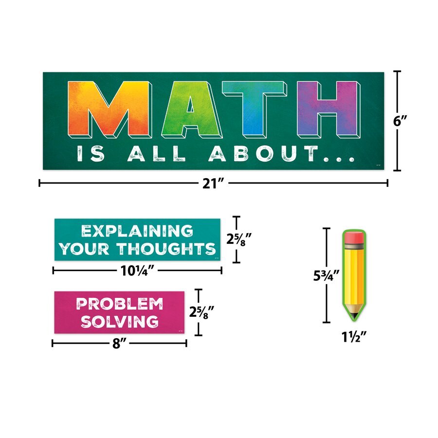 Math is All About Mini Bulletin Board-Bulletin Board Sets-Tools 4 Teaching-Classroom Decor and More