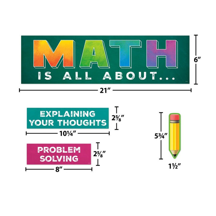 Math is All About Mini Bulletin Board-Bulletin Board Sets-Tools 4 Teaching-Classroom Decor and More