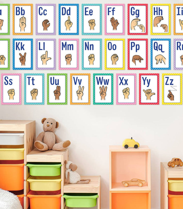 Mini Posters: Sign Language Alphabet Poster Set Grade PK-5-Posters-Tools 4 Teaching-Classroom Decor and More