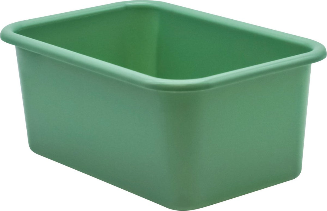 Small Plastic Storage Bin: Eucalyptus Green-Organization-Tools 4 Teaching-Classroom Decor and More