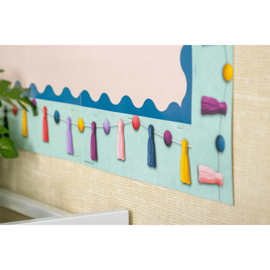 Scalloped Border Trim: Slate Blue-Borders-Tools 4 Teaching-Classroom Decor and More