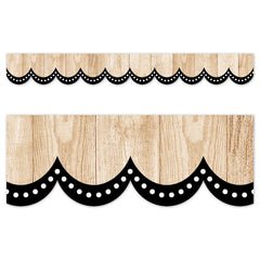*Core Decor Dotted Scallops on Wood EZ Border-Borders-Tools 4 Teaching-Classroom Decor and More