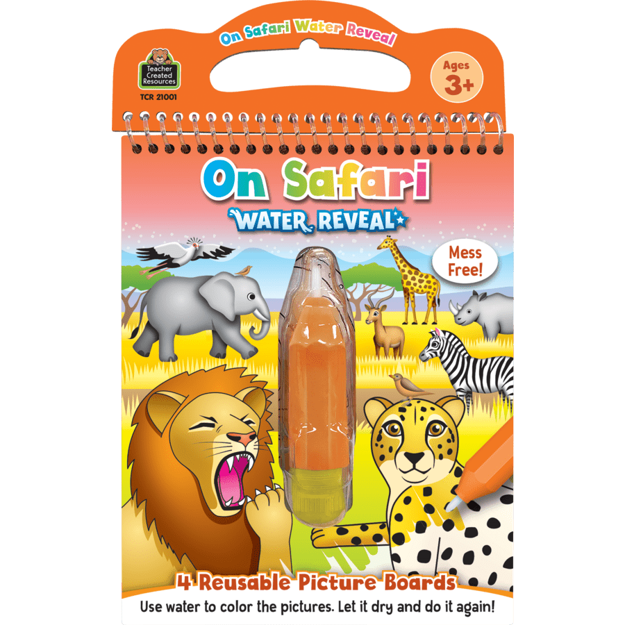 On Safari Water Reveal-Activity Pads-Tools 4 Teaching-Classroom Decor and More