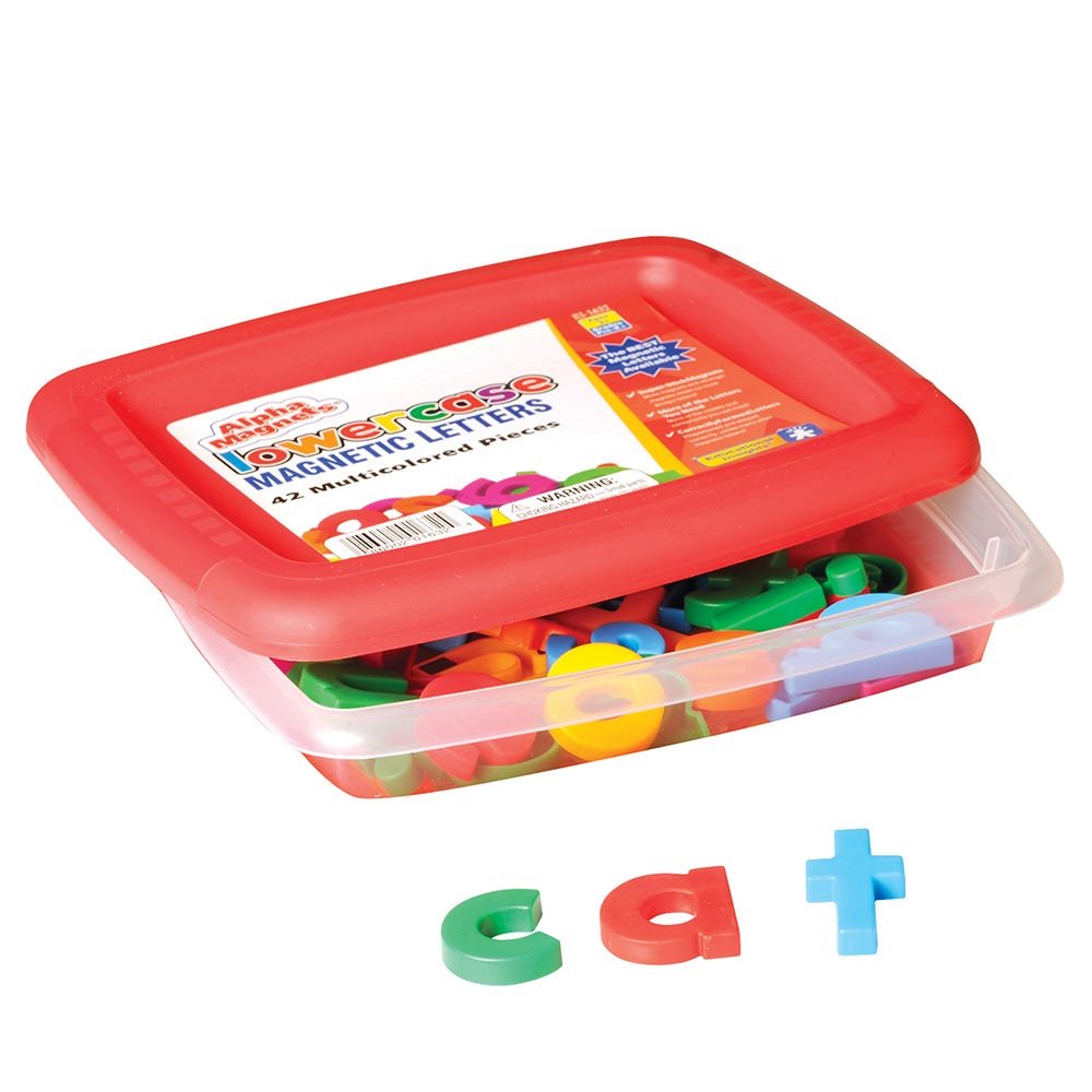 AlphaMagnets® Multicolored Lowercase, 42 Pieces-Subjects - Reading - Alphabet-Tools 4 Teaching-Classroom Decor and More