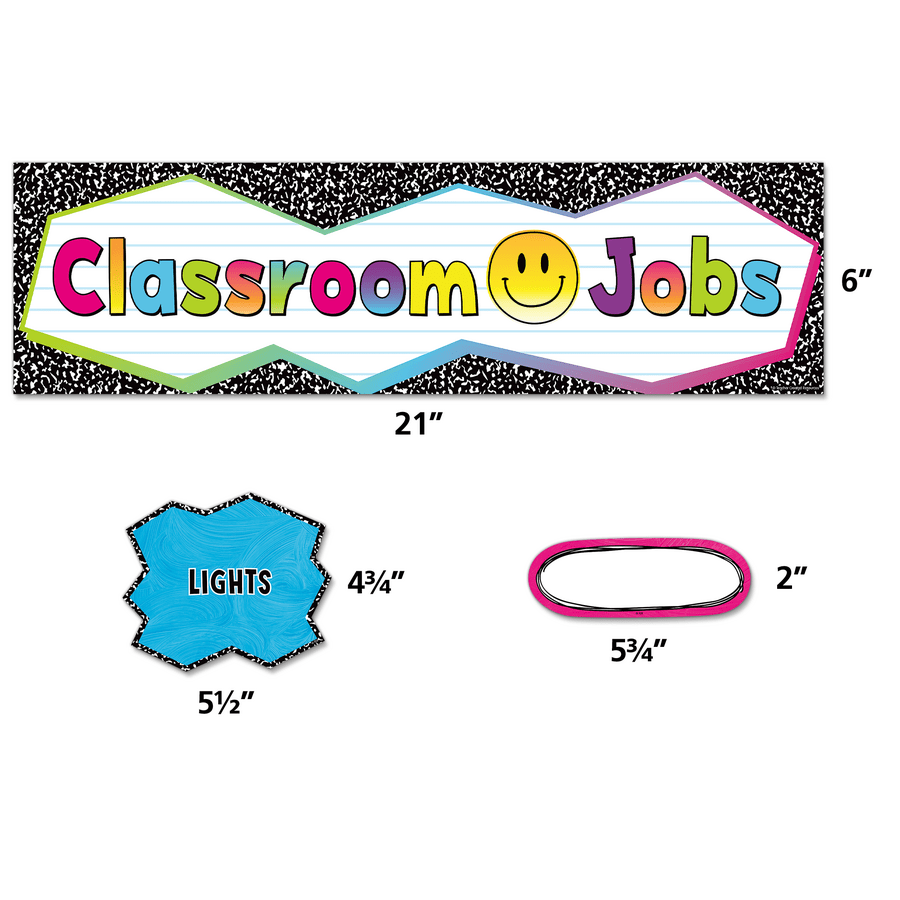 Brights 4Ever Classroom Jobs Mini Bulletin Board-Bulletin Board Sets-Tools 4 Teaching-Classroom Decor and More