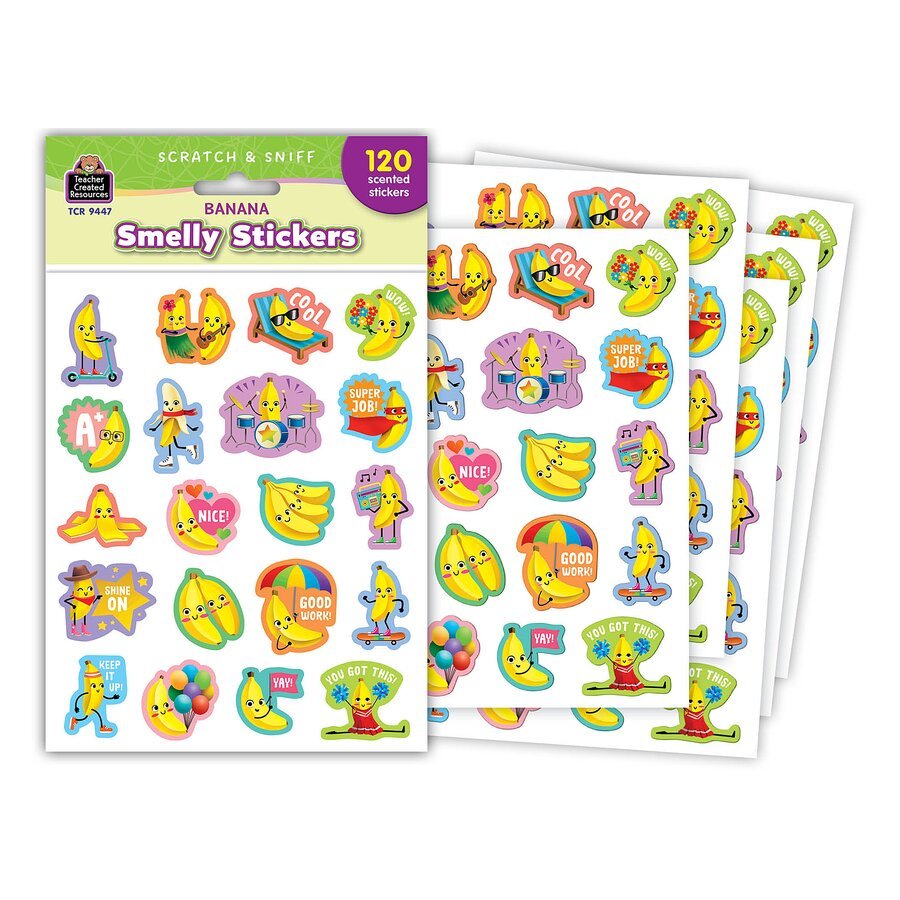 Banana Smelly Stickers-Stickers-Tools 4 Teaching-Classroom Decor and More