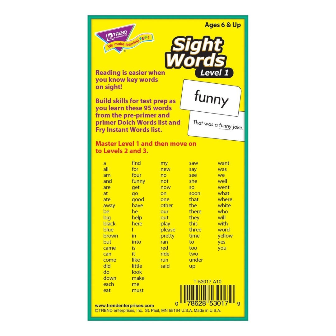 Sight Words – Level 1 Skill Drill Flash Cards-Flashcards-Tools 4 Teaching-Classroom Decor and More