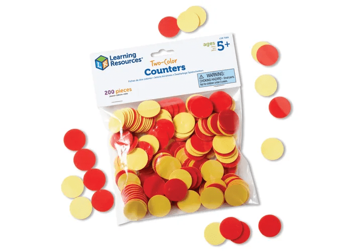 Red & Yellow Counters, Set of 200-Numbers, Counting & Sorting-Tools 4 Teaching-Classroom Decor and More