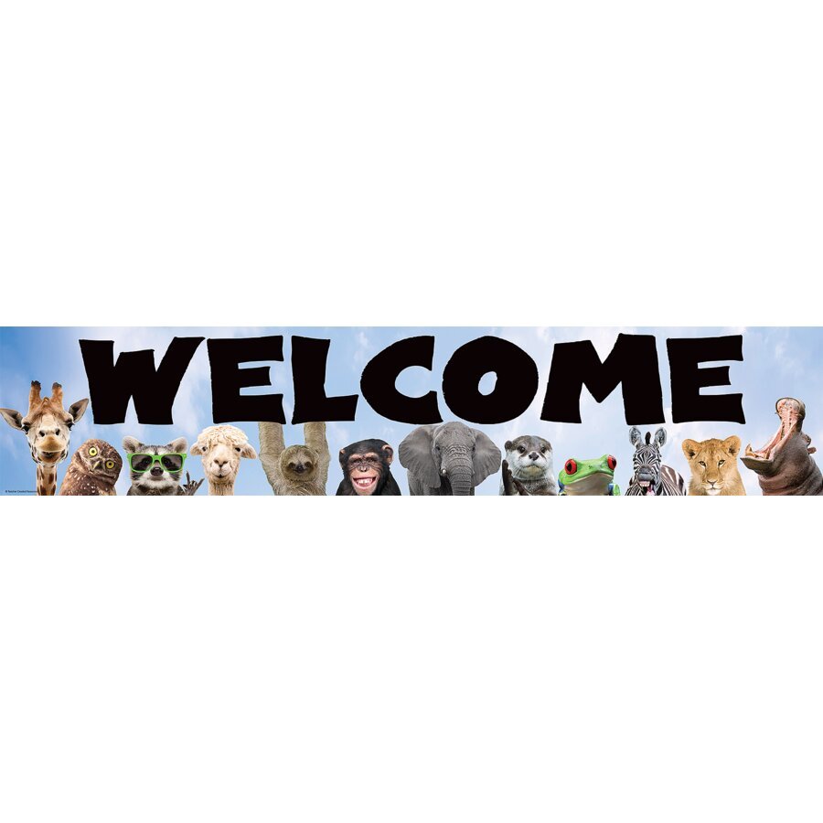 Go Wild Animals Welcome Banner-Banner-Tools 4 Teaching-Classroom Decor and More