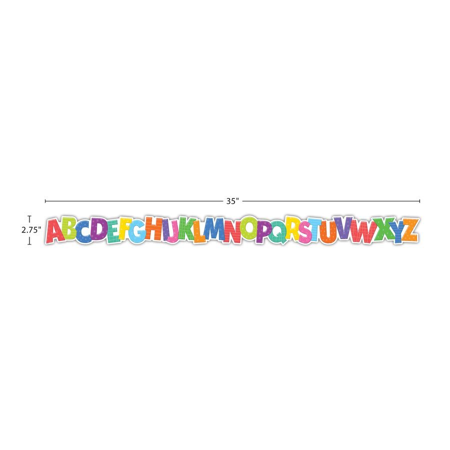 Colorful Alphabet Die-Cut Border Trim-Borders-Tools 4 Teaching-Classroom Decor and More