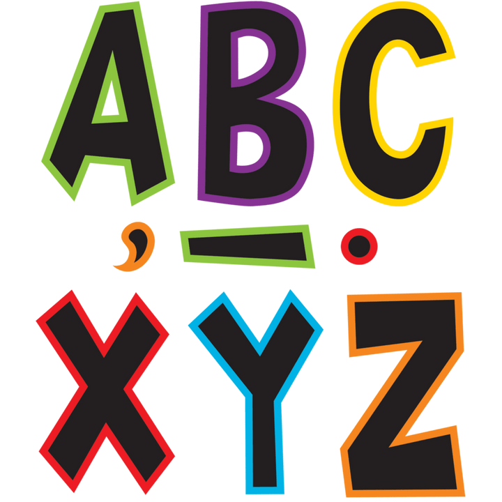 Electric Bright 7" Fun Font Letters-Letters-Tools 4 Teaching-Classroom Decor and More
