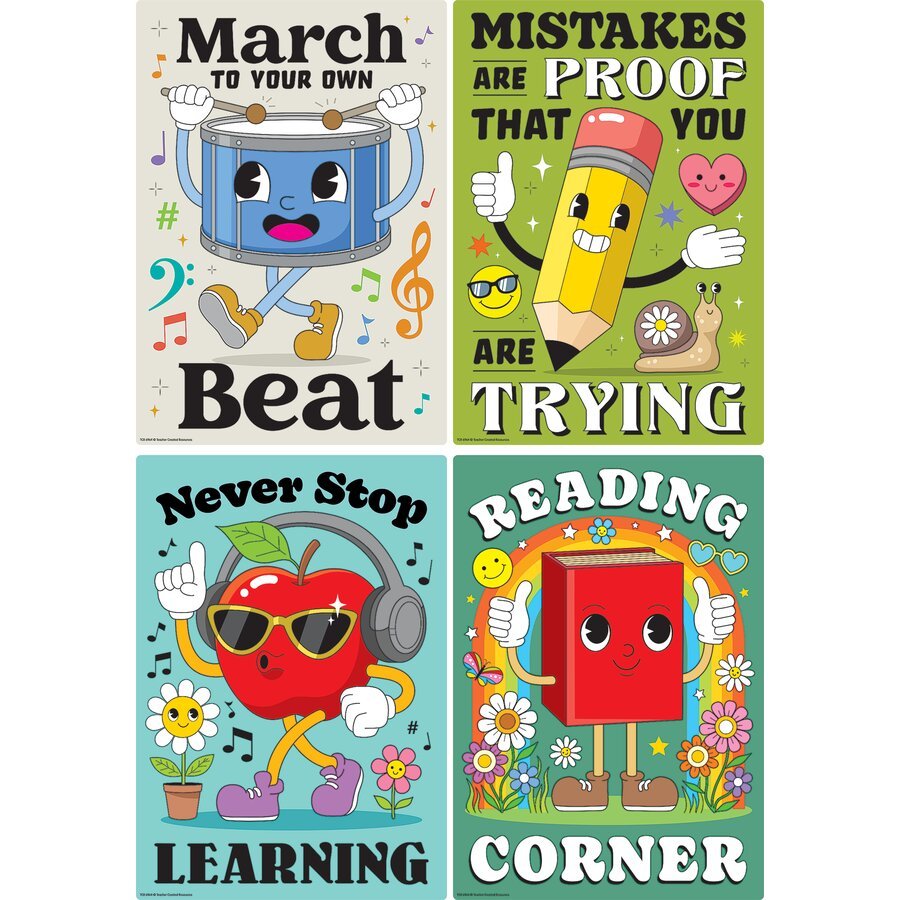 Retro Fun Small Poster Pack-Posters-Tools 4 Teaching-Classroom Decor and More