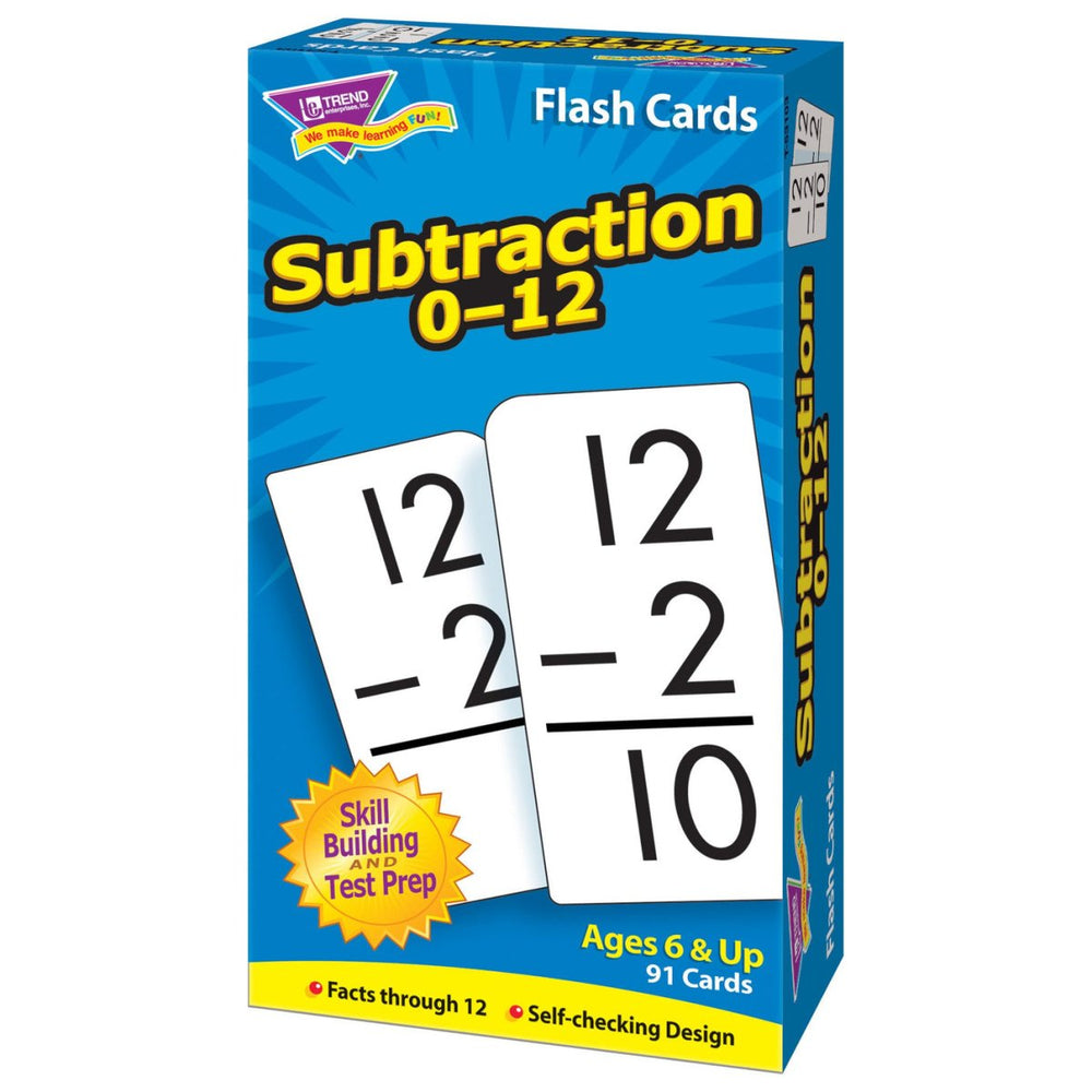 Subtraction 0-12 Skill Drill Flash Cards-Flashcards-Tools 4 Teaching-Classroom Decor and More