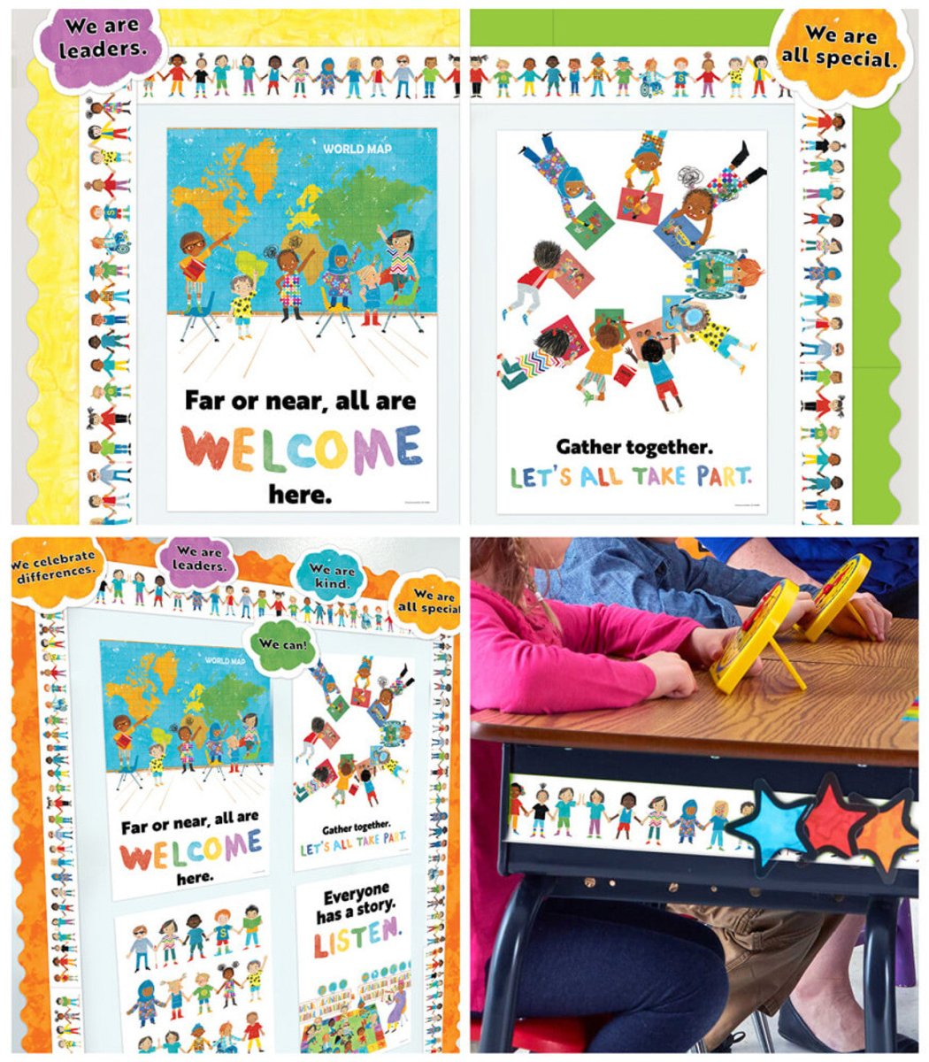 All Are Welcome: Kids Straight Bulletin Board Borders-Borders-Tools 4 Teaching-Classroom Decor and More