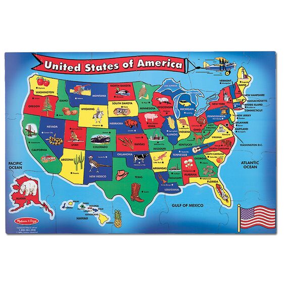 U.S.A. Map Floor (51 pc)-Puzzles-Tools 4 Teaching-Classroom Decor and More