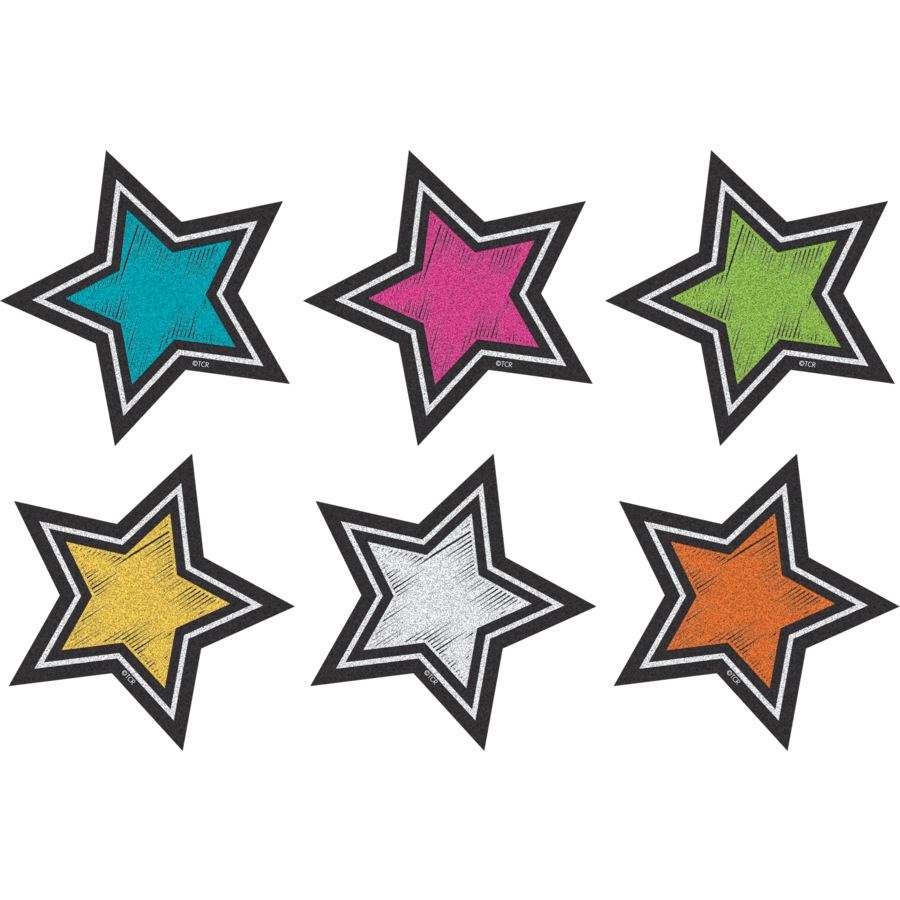 Chalkboard Brights Stars Mini Accents-Mini Accents-Tools 4 Teaching-Classroom Decor and More