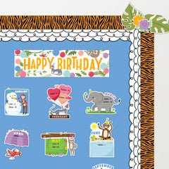 Jungle Friends Tiger Stripes EZ Border-Borders-Tools 4 Teaching-Classroom Decor and More