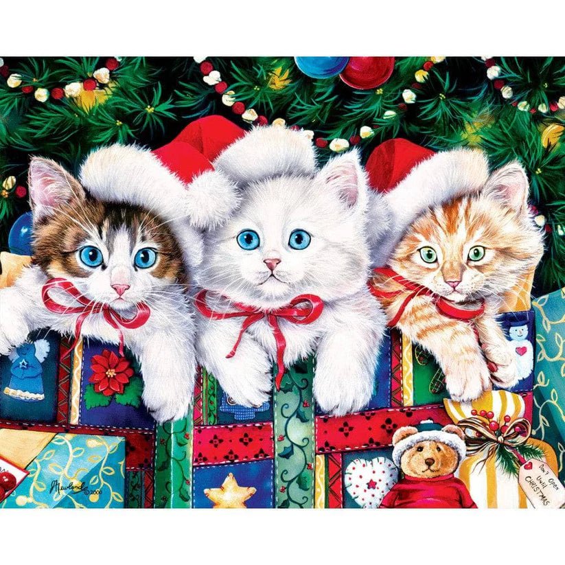 4 - pack Holiday Puppies and Kitties 100PC puzzle - Tools 4 Teaching