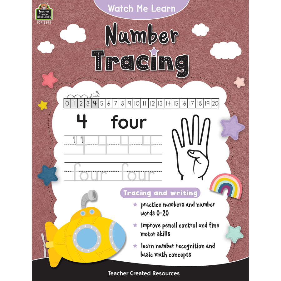 Watch Me Learn: Number Tracing-Math Books-Tools 4 Teaching-Classroom Decor and More