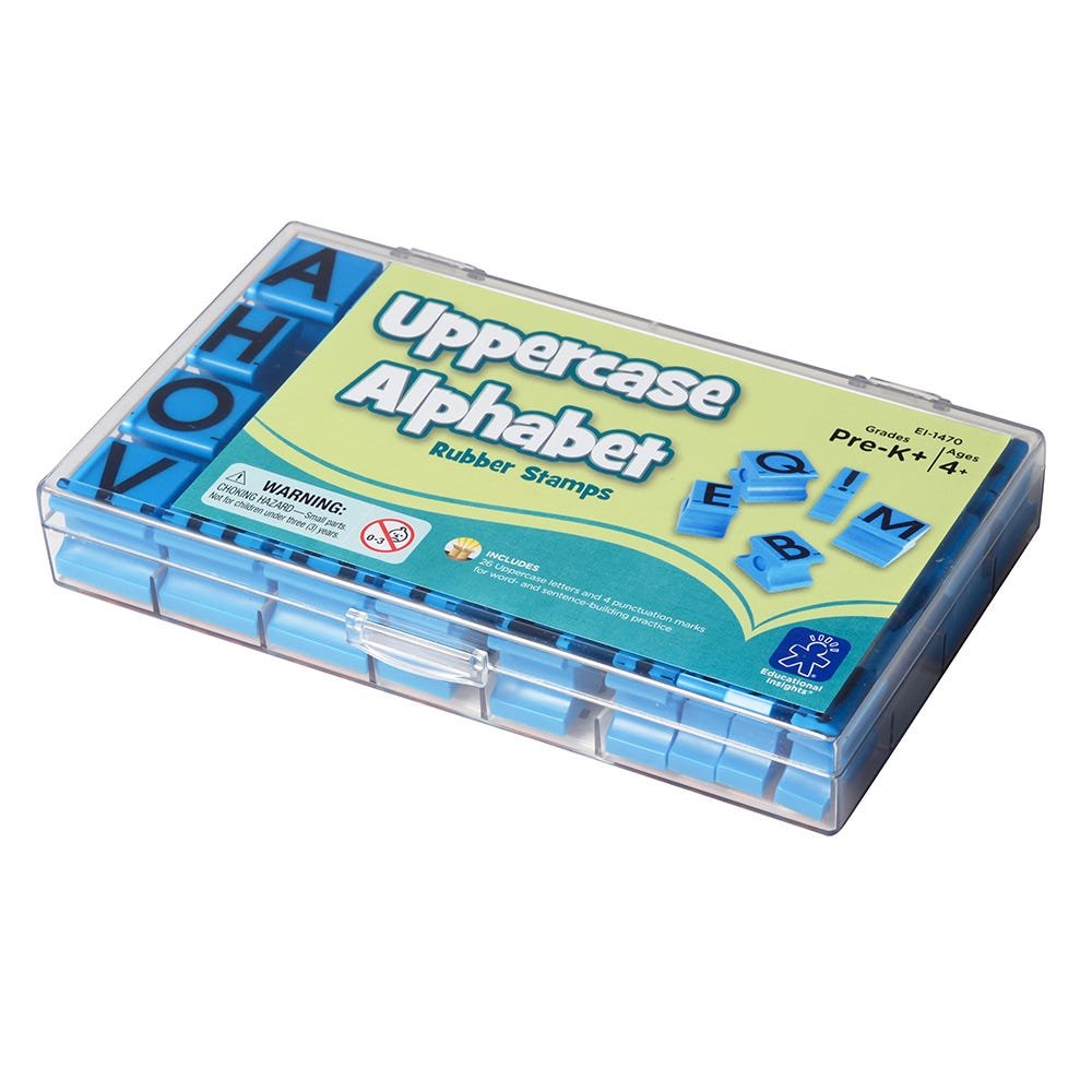 Alphabet Rubber Stamps — Uppercase 5/8"-Stamps & Stamp Pads-Tools 4 Teaching-Classroom Decor and More