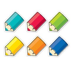 Core Decor Colorful Doodle Pencils 3" Designer Cut-Outs-Accents-Tools 4 Teaching-Classroom Decor and More