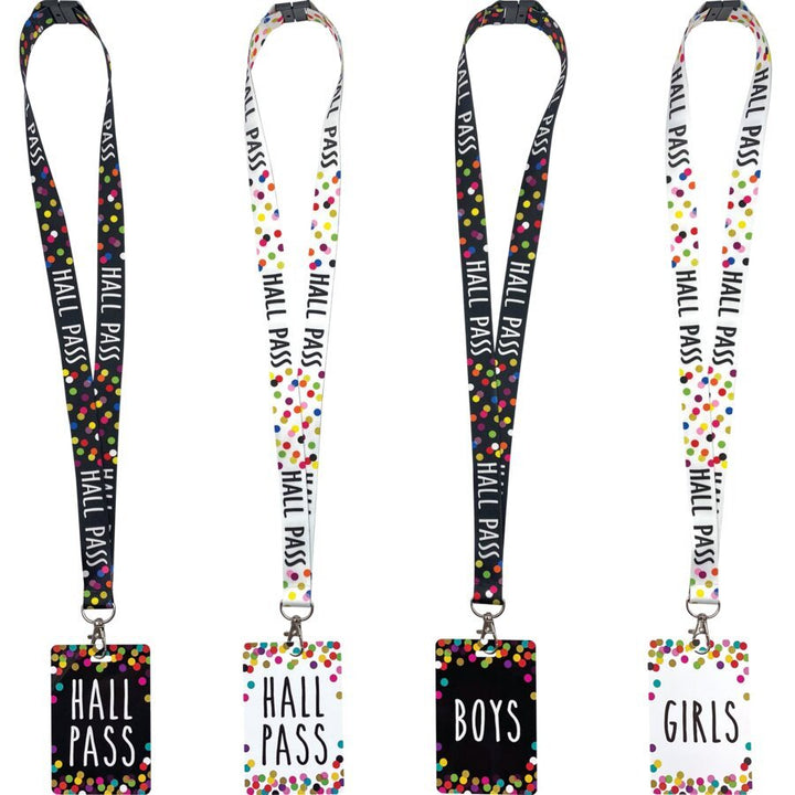 Confetti Hall Pass Lanyards-Hall Passes-Tools 4 Teaching-Classroom Decor and More