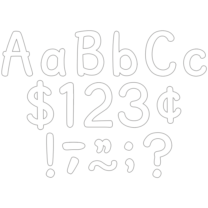 White 4" Modern Classic Letters Combo Pack-Letters-Tools 4 Teaching-Classroom Decor and More